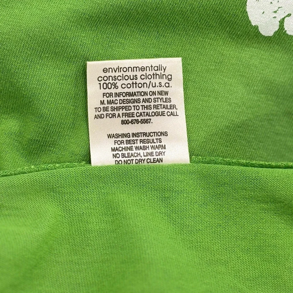 M. Mac Vermont Dress Green Floral Pockets Size Large Y2K